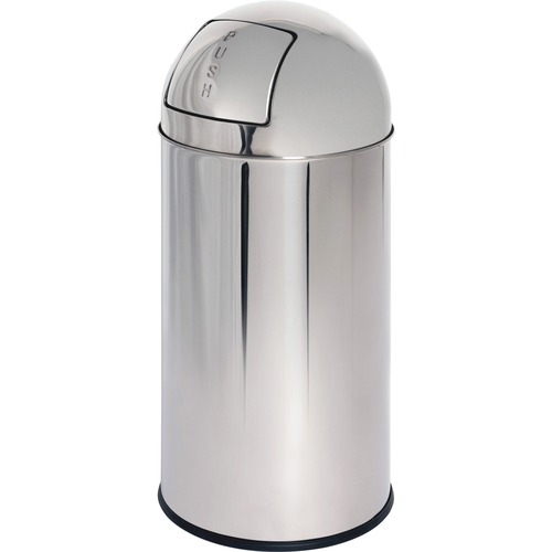 Genuine Joe  Waste Receptacle, 12 Gal, 14-4/5"Dia x 29-1/5", STST