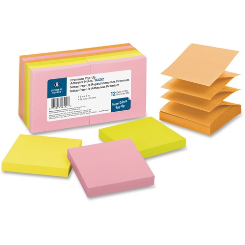 NOTES,POPUP,3X3,12PK,NEON