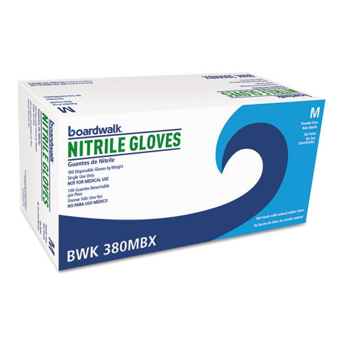 Disposable General-Purpose Nitrile Gloves, Medium, Blue, 100/box