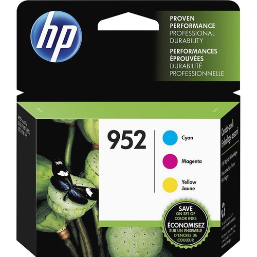 HP N9K27AN (HP 952) Cyan, Magenta, Yellow OEM Ink Cartridges (3 pk)