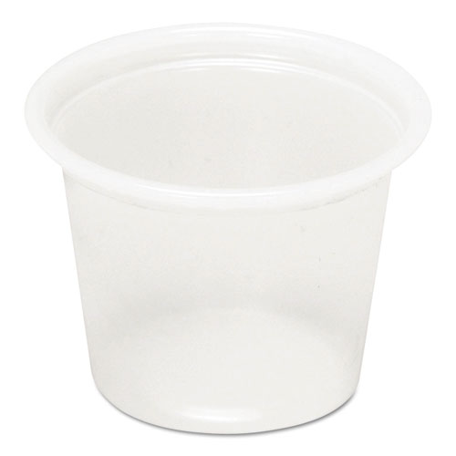 Plastic Souffle Cups, 1 Oz, Translucent, 5000/carton