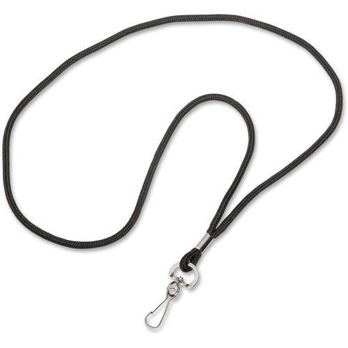 LANYARD,NECK,CORD,J-HOOK,BK