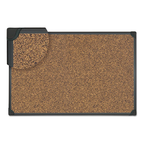 Tech Cork Board, 48 X 36, Cork, Black Frame