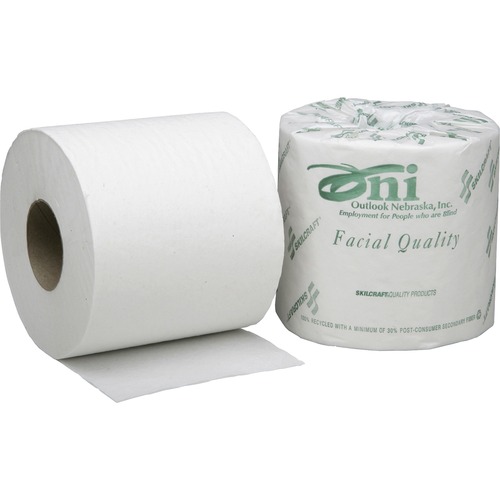 8540013800690, SKILCRAFT, TOILET TISSUE, SEPTIC SAFE, 2-PLY, WHITE, 550 SHEETS/ROLL, 80 ROLLS/BOX