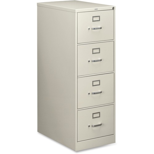 The HON Company  Filing Cabinet,4-Drawer,Lgl,18-1/4"x28-1/2"x52",Light Gray