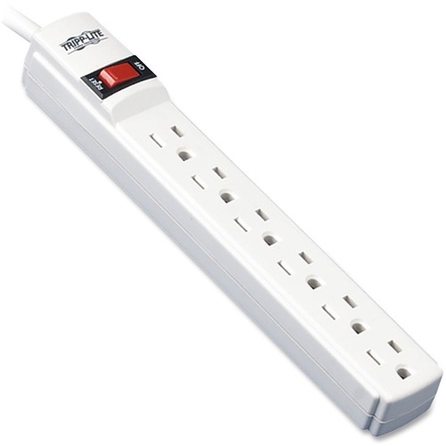 PROTECT IT! SURGE PROTECTOR, 6 OUTLETS, 6 FT CORD, 790 JOULES, LIGHT GRAY