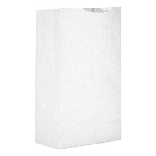 GROCERY PAPER BAGS, 30 LBS CAPACITY, #2, 4.31"W X 2.44"D X 7.88"H, WHITE, 500 BAGS