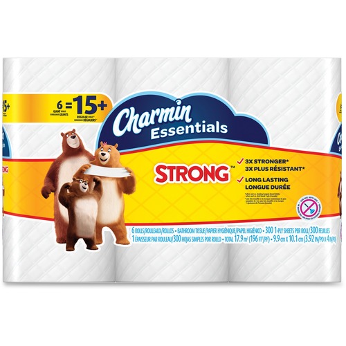 Procter & Gamble Commercial  Charmin Essentials Toilet Paper, 1-Ply, 8PK/CT, White