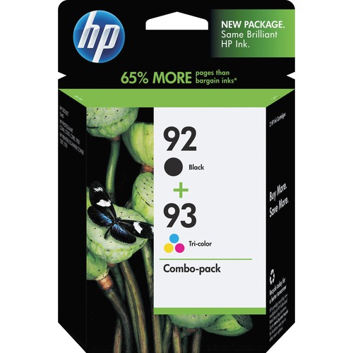 Hewlett-Packard  HP 92/93 Ink Cartridges,220 Pg Yld Each,2/PK,Black/Tri-Color