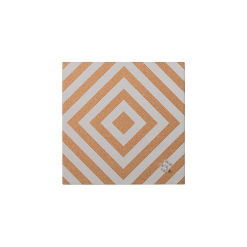 White & Natural Cork Frameless Bulletin Board, 16 x 16 in.