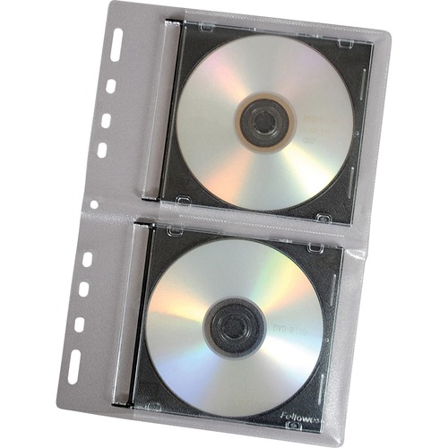 Cd/dvd Protector Sheets For Three-Ring Binder, Clear, 10/pack