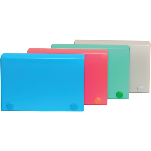 Index Card Case, Holds 100 3 X 5 Cards, Polypropylene, Assorted Colors