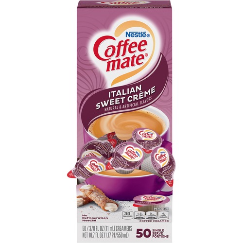 LIQUID COFFEE CREAMER, ITALIAN SWEET CREME, 0.38 OZ MINI CUPS, 50/BOX