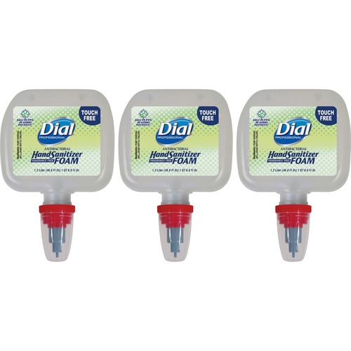 Dial Corporation  Sanitizer Refill,f/Dial Duo TF Dispenser,40.6oz,3/CT,CL