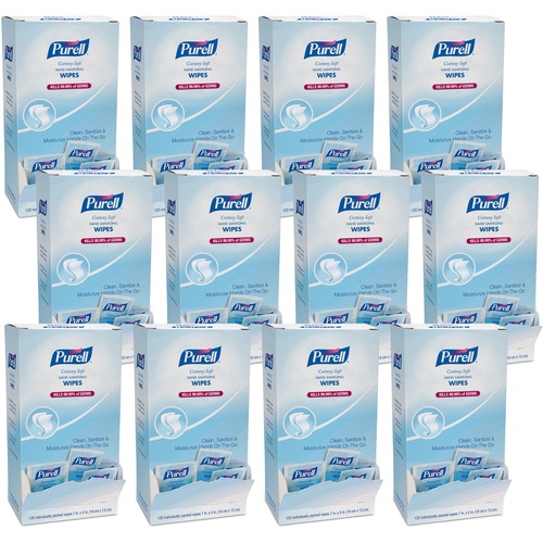 COTTONY SOFT INDIVIDUALLY WRAPPED HAND SANITIZING WIPES, 5 X 7, WHITE, 12/CARTON