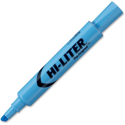 HI-LITER DESK-STYLE HIGHLIGHTERS, CHISEL TIP, LIGHT BLUE, DOZEN, (7746)