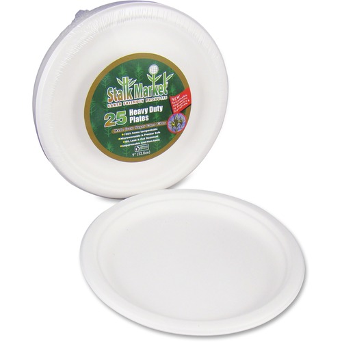 PLATE,9" COMPOSTABLE,WH