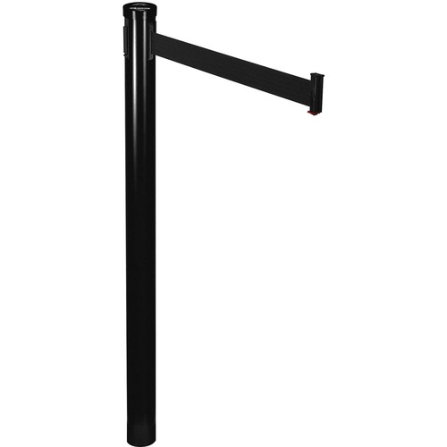 ADJUSTA-TAPE CROWD CONTROL POSTS ONLY, STEEL, 40" HIGH, BLACK, 2/BOX