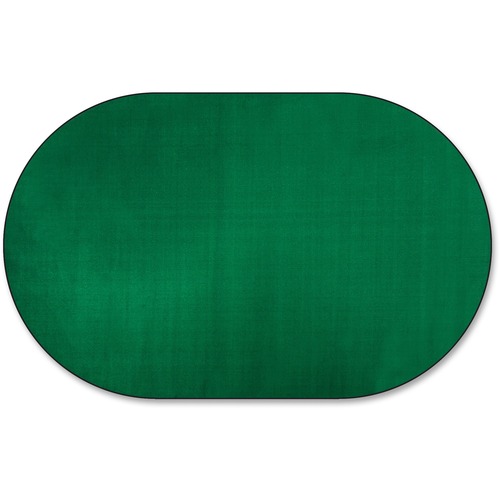 Flagship Carpets, Inc.  Solid Traditional Rug, Oval, 6'x9', Green