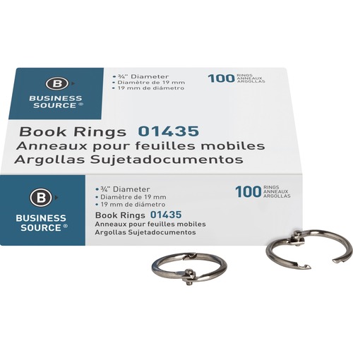 RING,BOOK,3/4",NICKEL,100PC