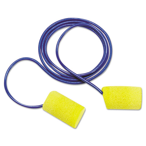 E-A-R Classic Foam Earplugs, Metal Detectable, Corded, Poly Bag