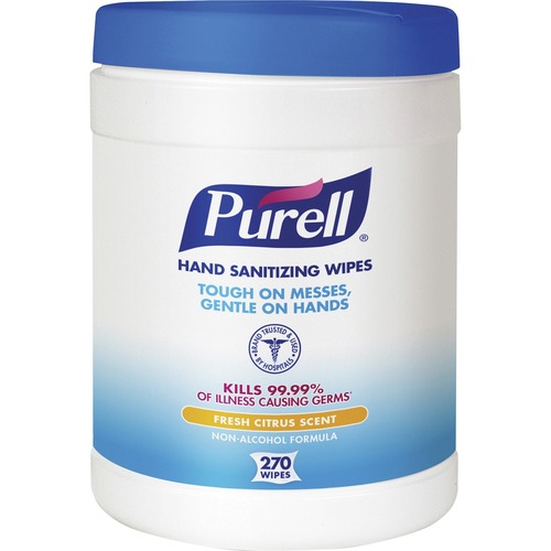 Gojo  Sanitizing Wipes, 270 Wipes/Canister, White