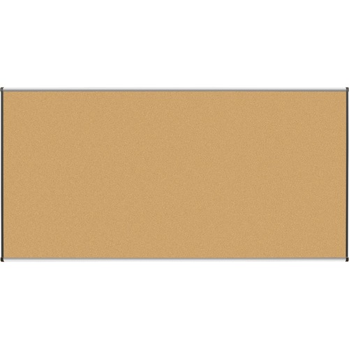 Lorell  Natural Cork Board, 8'x4', Satin Finish