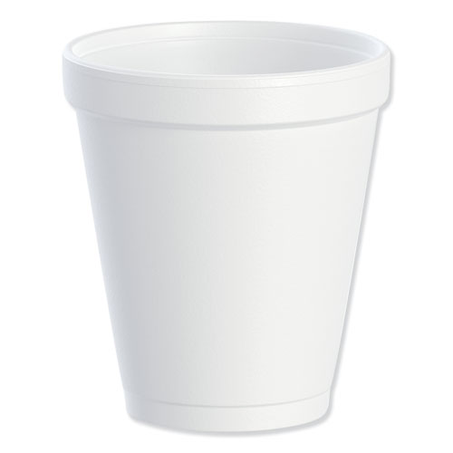 Foam Drink Cups, 8oz, White, 25/bag, 40 Bags/carton