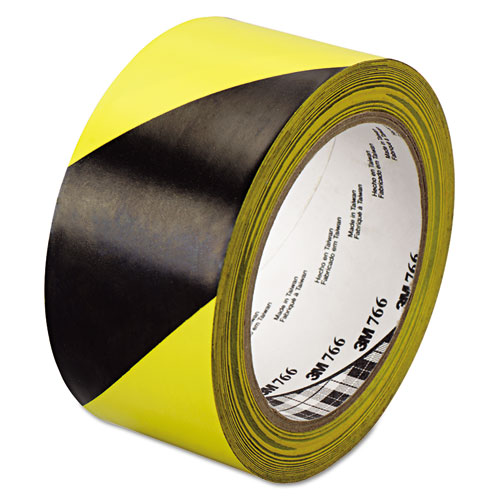 766 Hazard Warning Tape, Black/yellow, 2" X 36yds