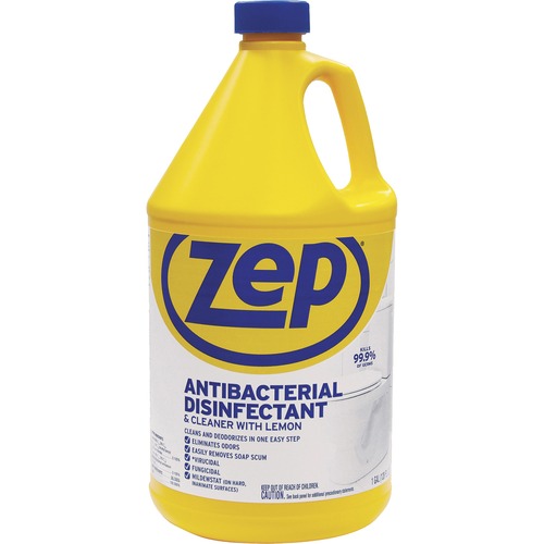 Zep Commercial  Disinfectant/Cleaner, Antibacterial, w/Lemon, 1 Gallon