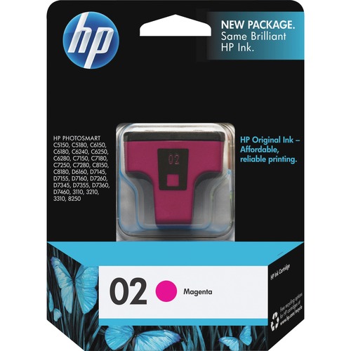Hewlett-Packard  HP 02 Inkjet Cartridge, 370 Page Yield, Magenta