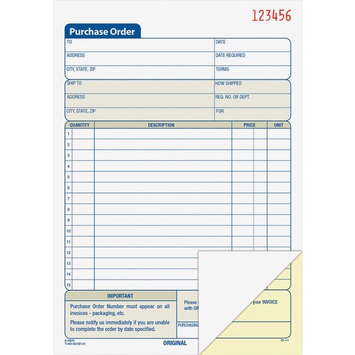 BOOK,PURCHASE ORDER,CRBNLS