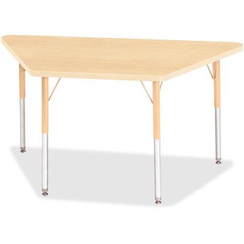 Jonti-Craft, Inc.  Activity Table, Trapezoid, 24"-31"x24"x48", Maple