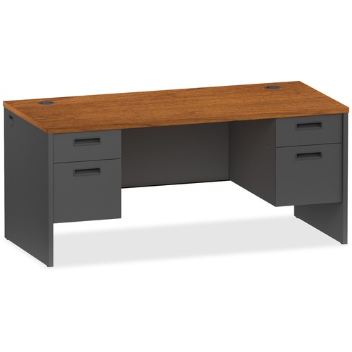 Lorell  Pedestal Desk,Double,66"Wx30"Dx29-1/2"H,CY/CCL