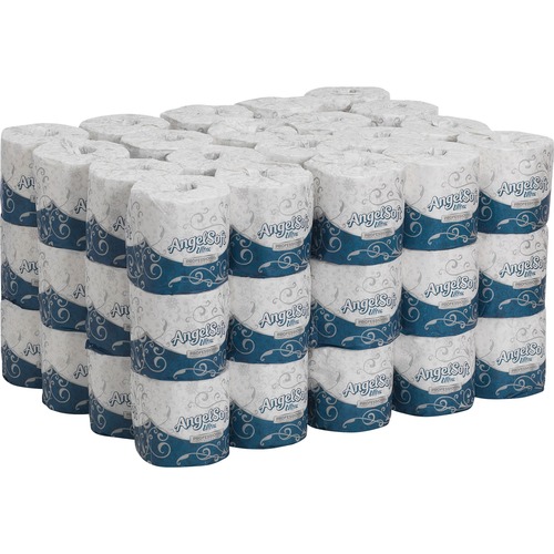 ANGEL SOFT PS ULTRA 2-PLY PREMIUM BATHROOM TISSUE, SEPTIC SAFE, WHITE, 400 SHEETS ROLL, 60/CARTON