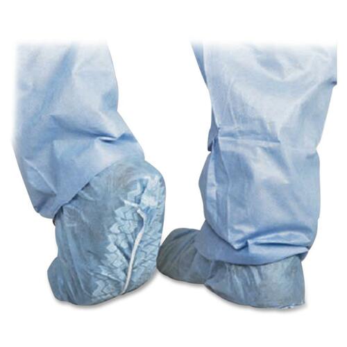 Polypropylene Non-Skid Shoe Covers, Large, Blue, 100/box