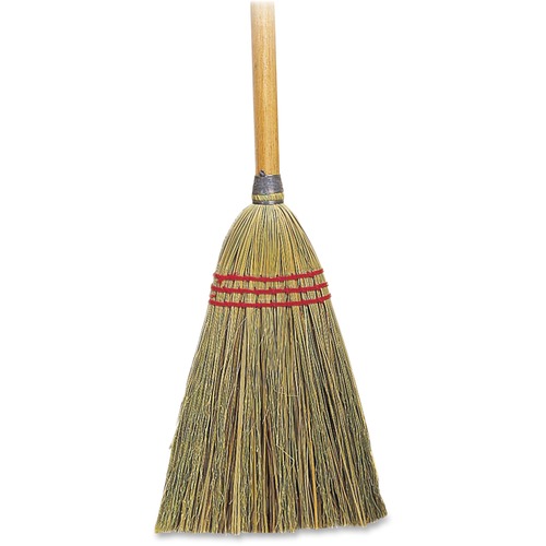 Genuine Joe  Lobby Broom,Corn/Fiber Bristles,34" Wood Handle,12/CT,Natl