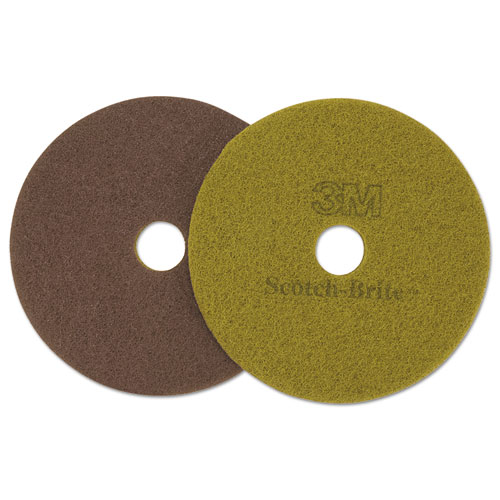 Diamond Floor Pads, 20" Diameter, Sienna, 5/carton