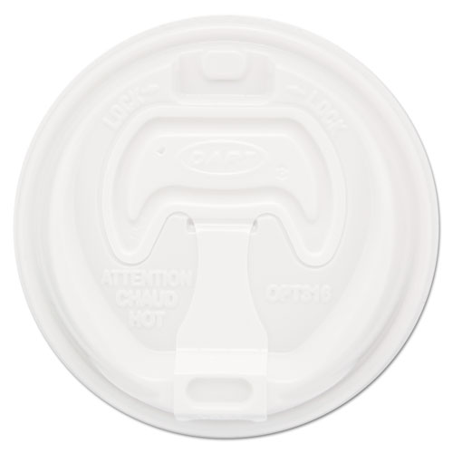 Optima Reclosable Lid, 12-24oz Foam Cups, White, 100/bag