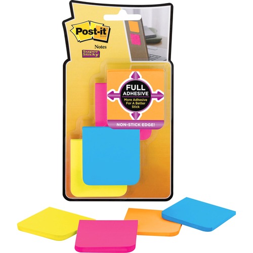 NOTES,FULLADHESIVE,2X2,8PK