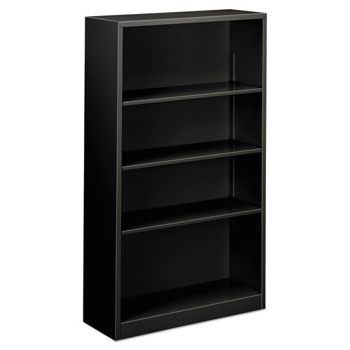 BOOKCASE,METAL,4 SHELF,BK