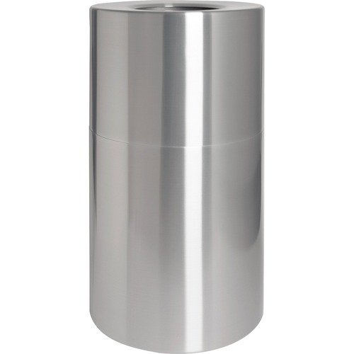 Genuine Joe  Waste Receptacle,Weather-resistant,35 Gal,18"x34",Aluminum