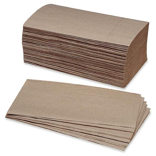 8540014940911, SKILCRAFT, FOLDED PAPER TOWELS, KRAFT, 9.25W, 250/BUNDLE, 16 BUNDLES/BOX