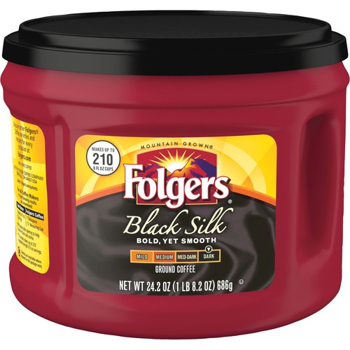 Coffee, Black Silk, 24.2 Oz Canister