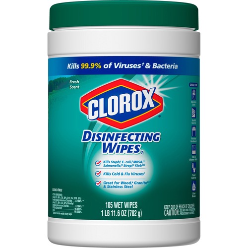 Clorox Company  Disinfecting Wipes, Fresh Scent, 105 Wipes, 4/CT, WE