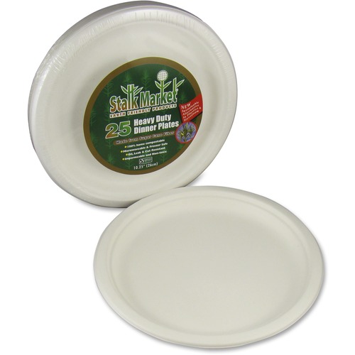 PLATE,10" COMPOSTABLE,WH