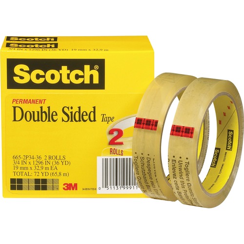 TAPE,DBLSIDED,3/4X1296,2PK