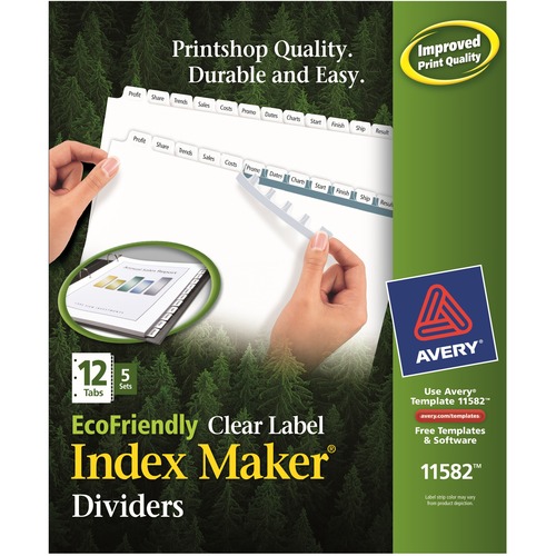 DIVIDERS,INDX,CLR,12TAB,5ST