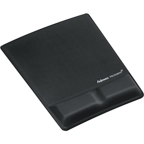 Ergonomic Memory Foam Wrist Support w/Attached Mouse Pad, Black