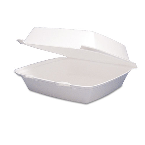 Foam Container, Hinged Lid, 1-Comp, 8 3/8 X 7 7/8 X 3 1/4, 200/carton